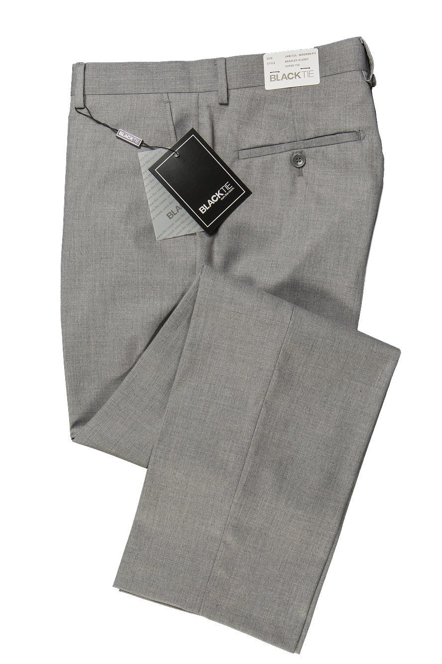 Pantalon de costume de luxe « Bradley » en laine mélangée gris chiné
