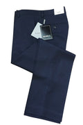 Pantalon de costume « Bradley » bleu marine en laine mélangée de luxe - Ourlet non cousu