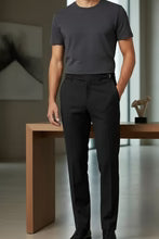 Pantalon de costume Luxury Vision « Ethan » noir Super 150.