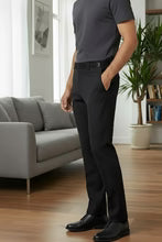 Pantalon de costume Luxury Vision « Ethan » noir Super 150.