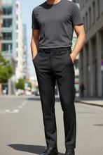 Pantalon de costume Luxury Vision « Ethan » noir Super 150.