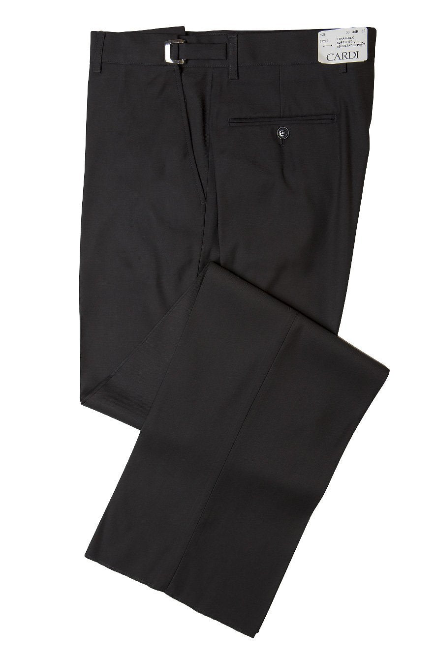 Pantalon de costume Luxury Vision « Ethan » noir Super 150.