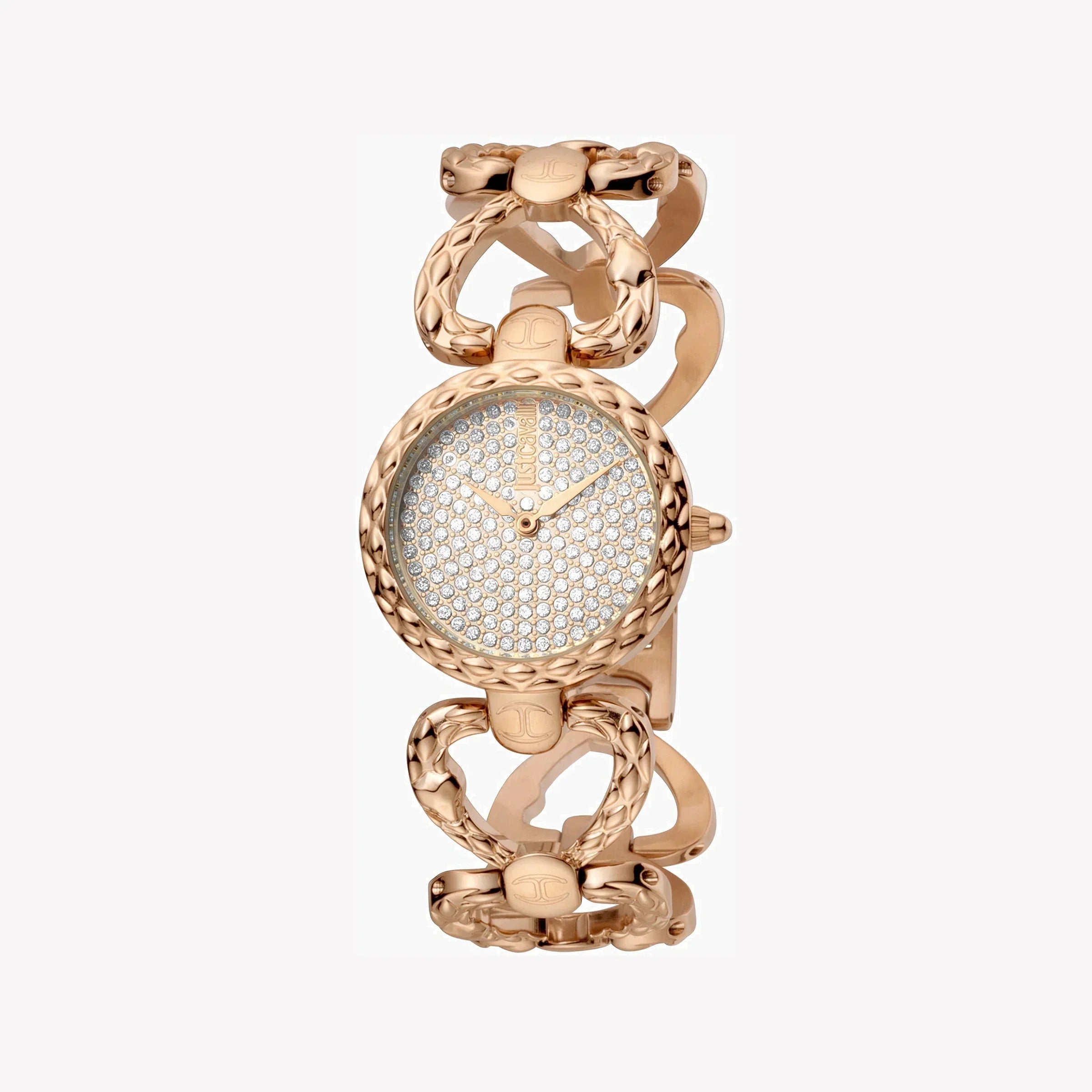 Just Cavalli Women's Rose Gold Watch, Silver Dial | Jc1l132m0085